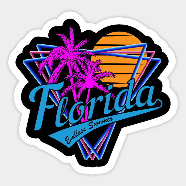 Retro 80s Style Fort Lauderdale Summer Beach Sticker by Brobocop